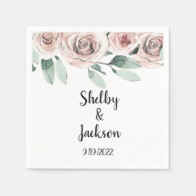 Rosa Aquarellblume Rose Gold Hochzeit