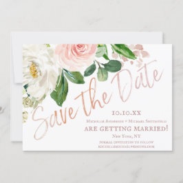 Rosa Aquarellblume Save the Date