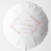 Rosa Aquarellblüte Elegante Babydusche