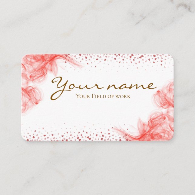 Rosa Aquarellblüte Elegante Business Card Visitenkarte (Vorderseite)