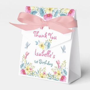 Rosa Aquarellbutterfresser Flora Geburtstag Geschenkschachtel