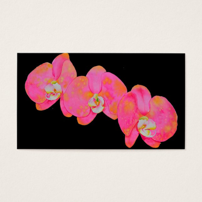 Rosa Aquarellfarbe Orchideenmalerei (Vorderseite)