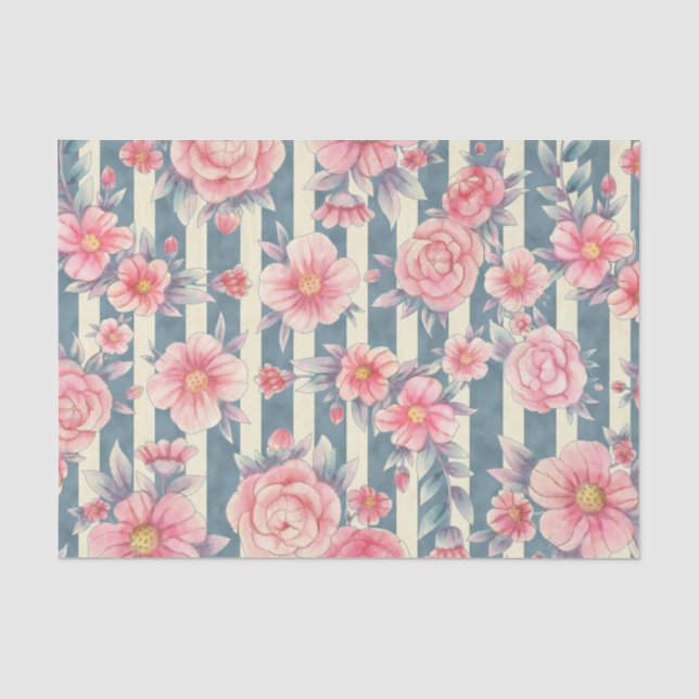 Rosa Aquarellfarben auf Streifen Seidenpapier (Vorderseite)