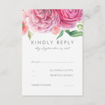 Rosa Aquarellfarben Blume Elegante Hochzeitsstimmu