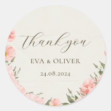 Rosa Aquarellfarben-Blume Hochzeit klassisches run