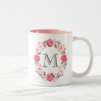 Rosa Aquarellfarben Blume & Imitats Goldfolie Mono