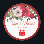 Rosa Aquarellfarben Moderne Chinesische Hochzeit Magnet<br><div class="desc">Realisieren Sie Ihre Trauzeit mit einer orientalischen Touch! Sie können das Design anpassen, indem Sie Ihre Namen und Hochzeitstermin etc. hinzufügen. Sie sind auch herzlich eingeladen, mich für jedes besondere Design, das für Sie einzigartig ist, anzusprechen. Das doppelte Glückssymbol und die roten Dekorationen sind das Muss für Paare, die ihre...</div>