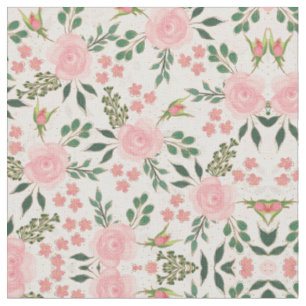 Rosa Aquarellfarben Rose Gold Kontur Design Stoff