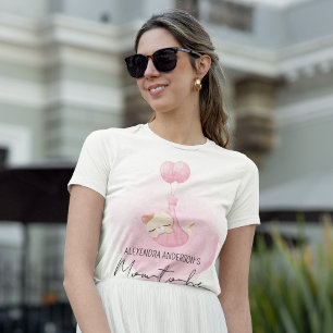 Rosa Aquarellkätzchen für Mädchen Dusche T-Shirt