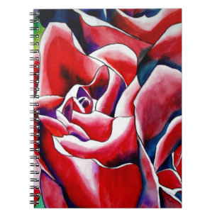 Rosa Aquarellkunst Originale Rose Notizblock