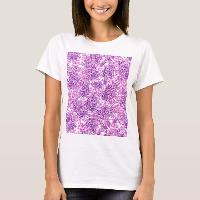 Rosa Aquarelllische Blume T-Shirt (Vorderseite)
