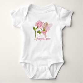 Rosa Aquarellmühle und Rose Baby Strampler