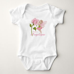 Rosa Aquarellmühle und Rose Baby Strampler