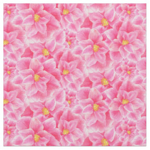 Rosa Aquarellmuster aus Kamelien Stoff
