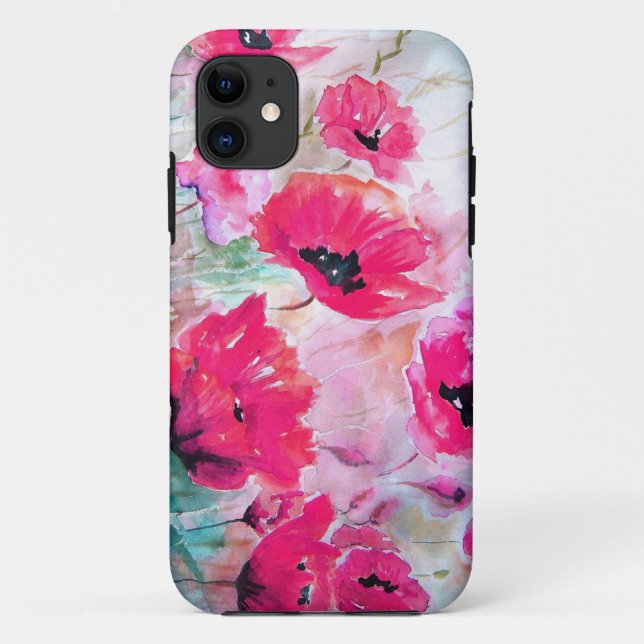 Rosa Aquarellpfropfen. Case-Mate iPhone Hülle (Rückseite)