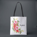 Rosa Aquarellschülerin Tasche<br><div class="desc">Rotes und rosa Aquarellfarben mit Blumenmuster auf einem Totbeutel. Ideal für sich selbst oder als Geschenk zum Geburtstag,  Brautparty,  Gartengeschenk und vieles mehr. Ändern oder Hinzufügen von Text,  klicken Sie einfach auf den Link Weitere Anpassung. PASSENDE Artikel in unserem Geschäft.</div>