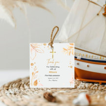 Rosa Aquarellspritze erste Kommunion Vielen Dank