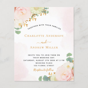 Rosa Aquarelltöne Hochzeit