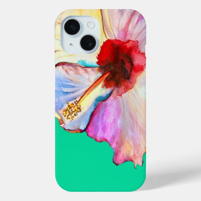 Rosa Aquarelltulis Kunst Case-Mate iPhone Hülle (Rückseite)