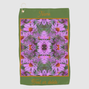 Rosa Aster-Blume Abstrakt Personalisiert Golfhandtuch