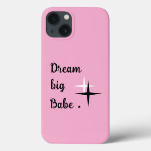 Rosa Ästhetik-iPhone 13-Hülle – Träum Groß, Babe Q Case-Mate iPhone Hülle