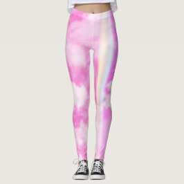 Rosa Ästhetik Rainbow Sky Leggings