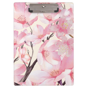 Rosa Ästhetik Sakura Cherry Blossom Rosa Blume Klemmbrett