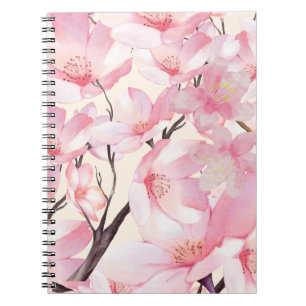 Rosa Ästhetik Sakura Cherry Blossom Rosa Blume Notizblock