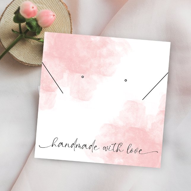 Rosa Ästhetische Logos Ohrringe für das Display de Quadratische Visitenkarte (Von Creator hochgeladen)