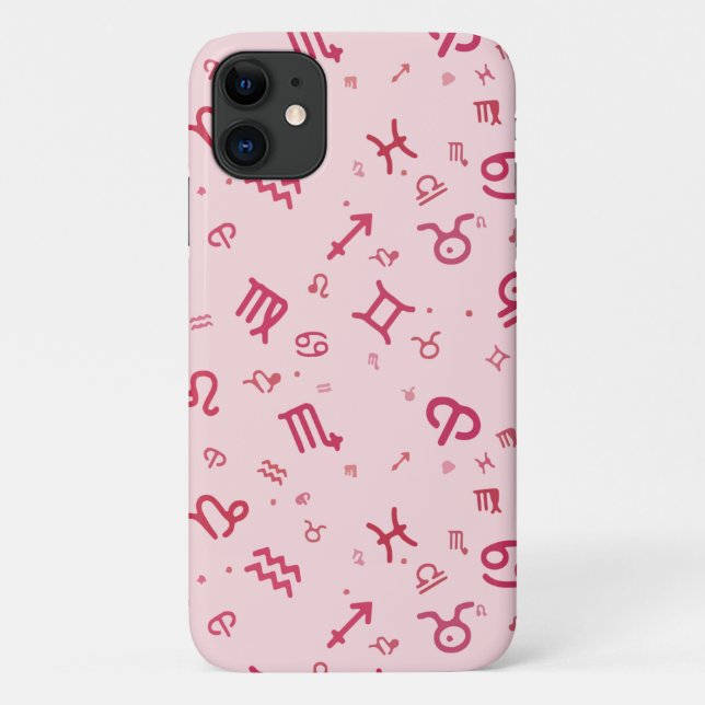 Rosa Astrologie Zodiac Symbol Zeichen Case-Mate iPhone Hülle (Rückseite)