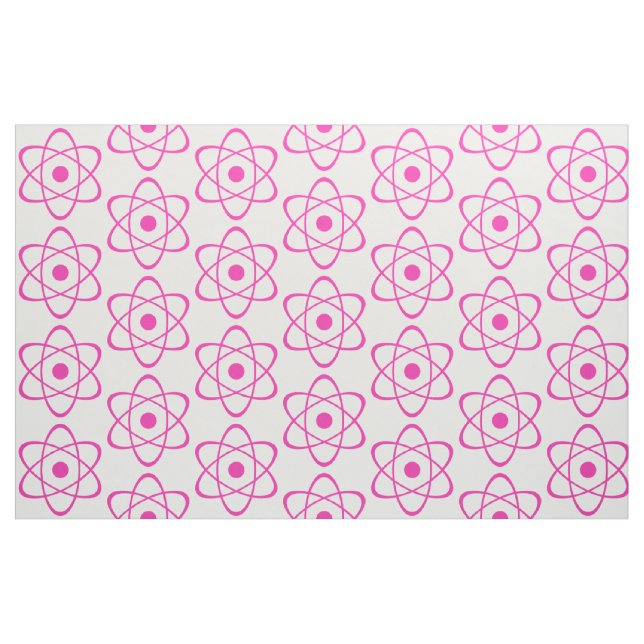 rosa Atom Symbol Fabric Stoff (Fat Quarter (45,7 x 55,9 cm))