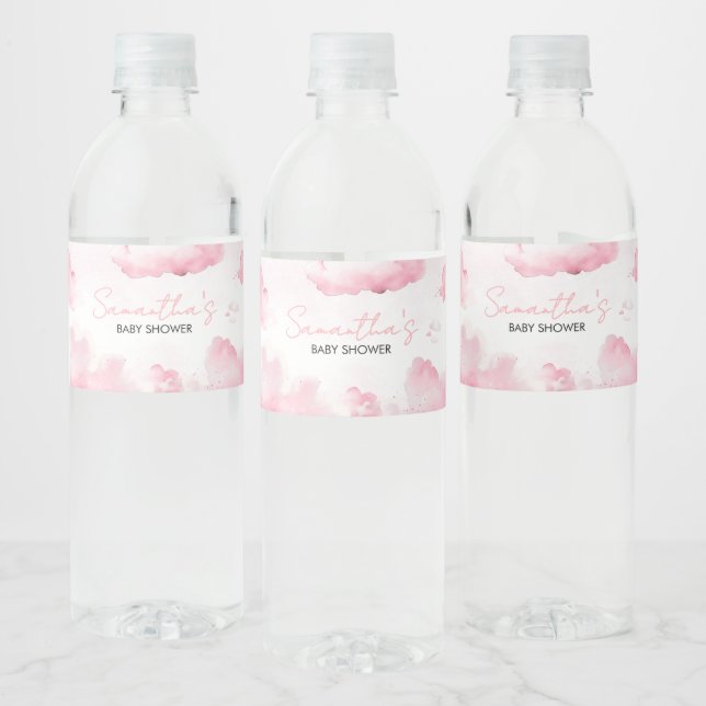 Rosa auf Cloud Nine Baby Dusche (Flaschen)