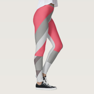 Rosa auf grau leggings