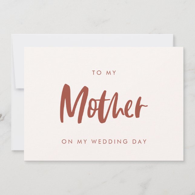 Rosa auf meiner Hochzeitskarte für meine Mutter Einladung (Vorderseite)