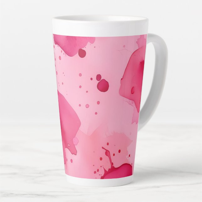 Rosa auf Rosa Abstract Milchtasse (Rechte Ecke)