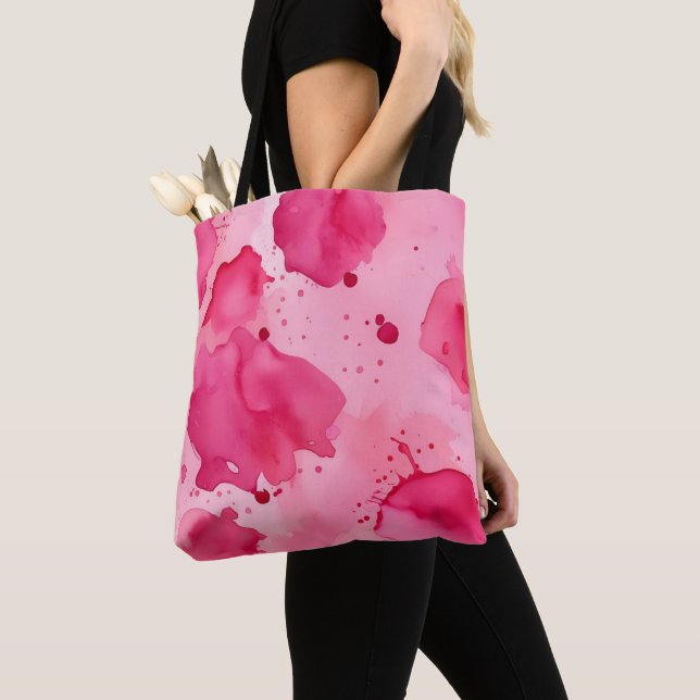 Rosa auf rosa Abstrakt Tasche (Von Nahem)