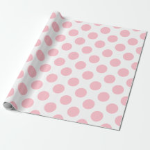 Rosa auf weiße große Polka-Punkte