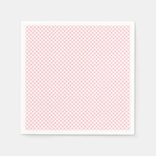 Rosa auf weißem Polka-Dotpapier Serviette