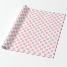 Rosa auf weißen mittelgroßen Polka-Punkten