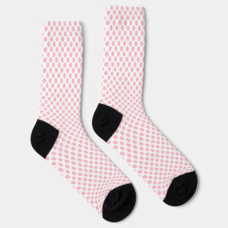 Rosa auf weißen Polka-Docks mittlerer Größe Socken