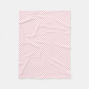 Rosa auf weißen Polka-Punkten kleiner Größe Fleecedecke