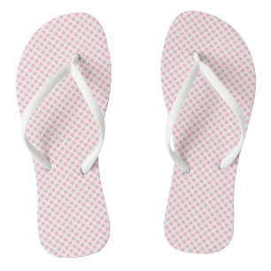 Rosa auf weißen Polka-Punkten kleiner Größe Flip Flops