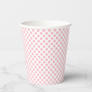 Rosa auf weißen Polka-Punkten kleiner Größe Pappbecher