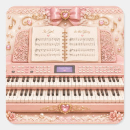 Rosa Aufkleber für elektronische Orgelmusik
