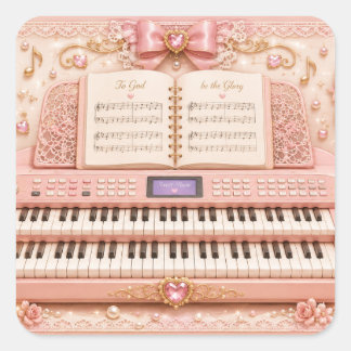 Rosa Aufkleber für elektronische Orgelmusik