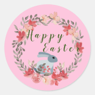 Rosa Aufkleber für Ostern