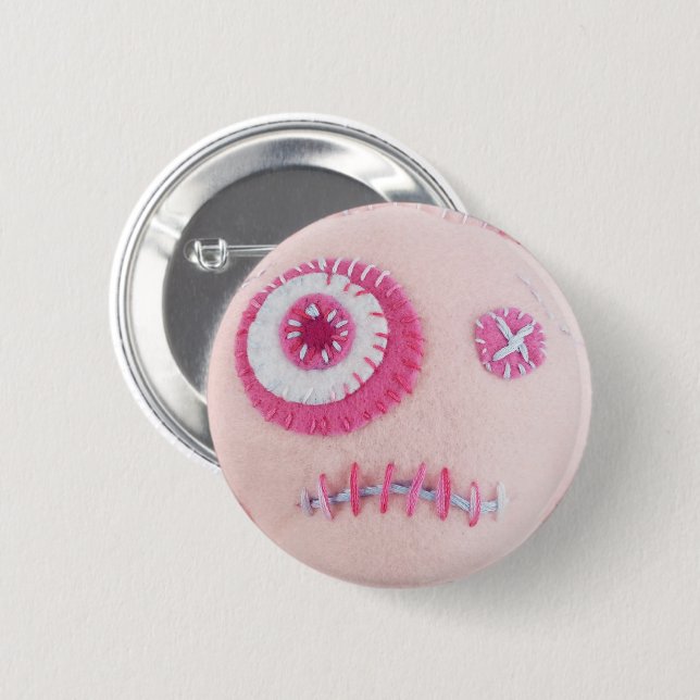 Rosa Auge Button (Vorne & Hinten)