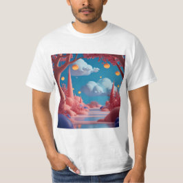 Rosa Außerirdische Welt T-Shirt