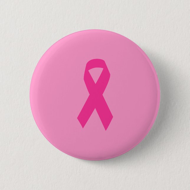 Rosa Awareness Ribbon Button (Vorderseite)