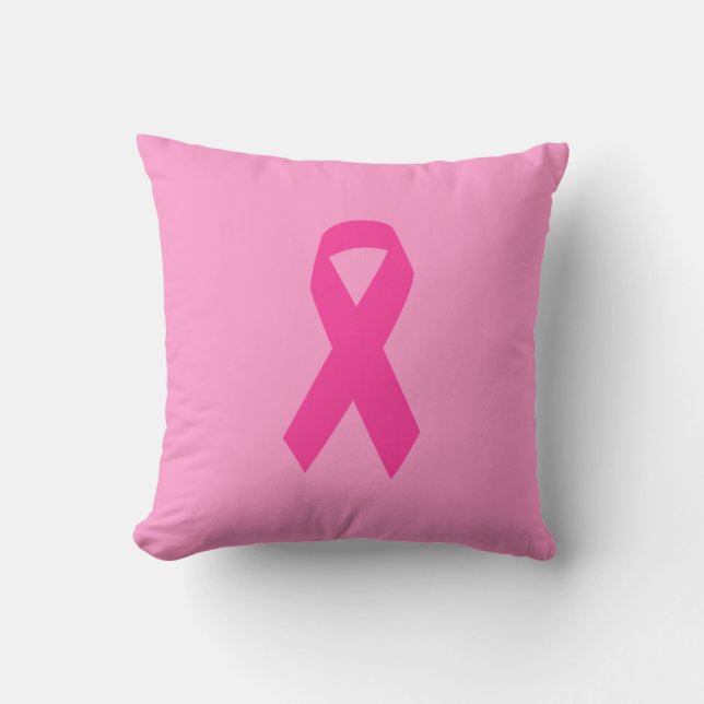 Rosa Awareness Ribbon Kissen (Vorderseite)